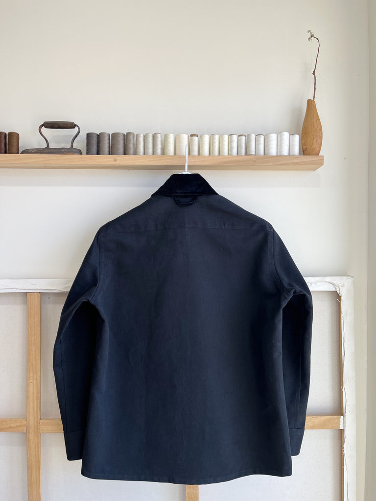 Washed Black Whipcord Chore Coat