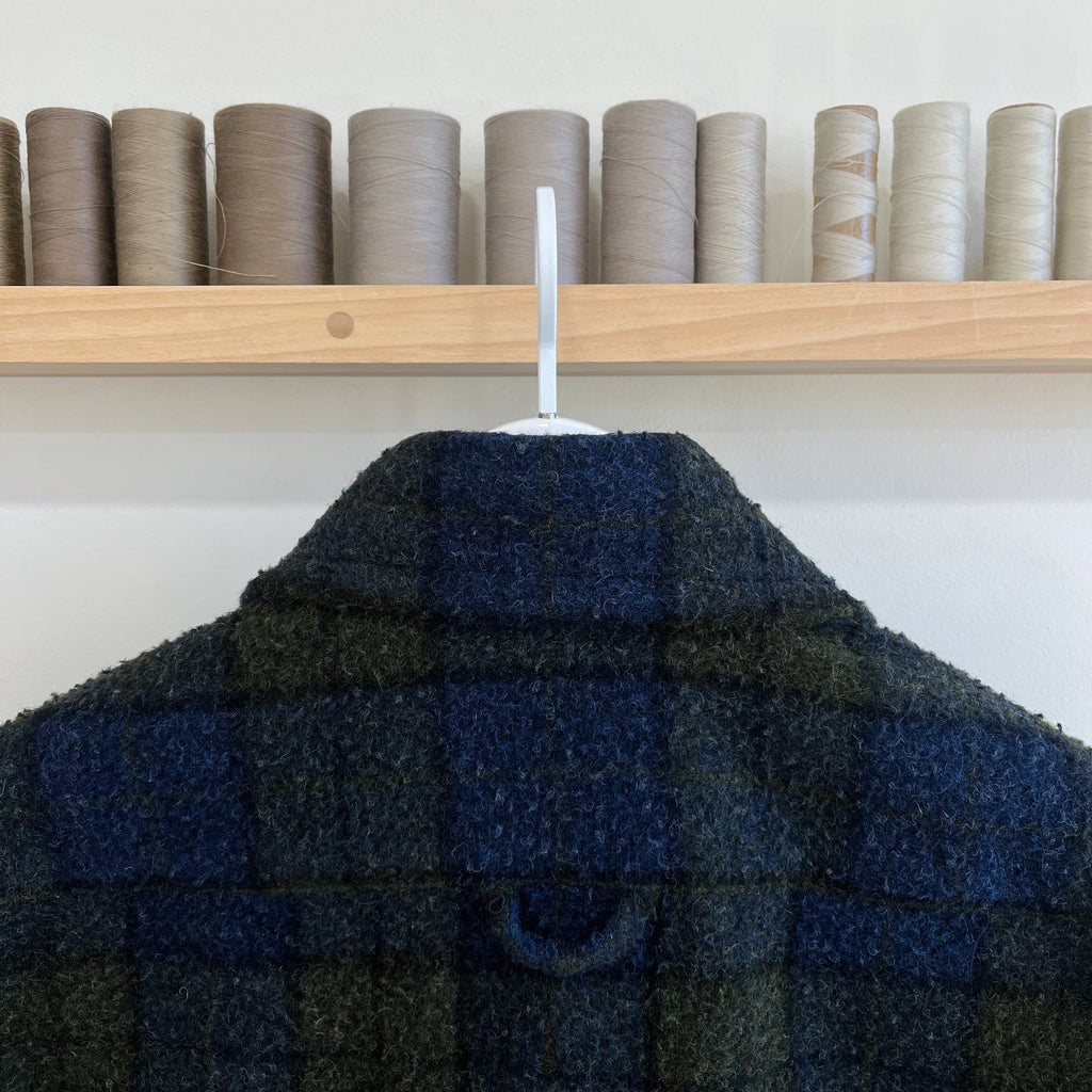 Black Watch Plaid Casentino Wool Overshirt