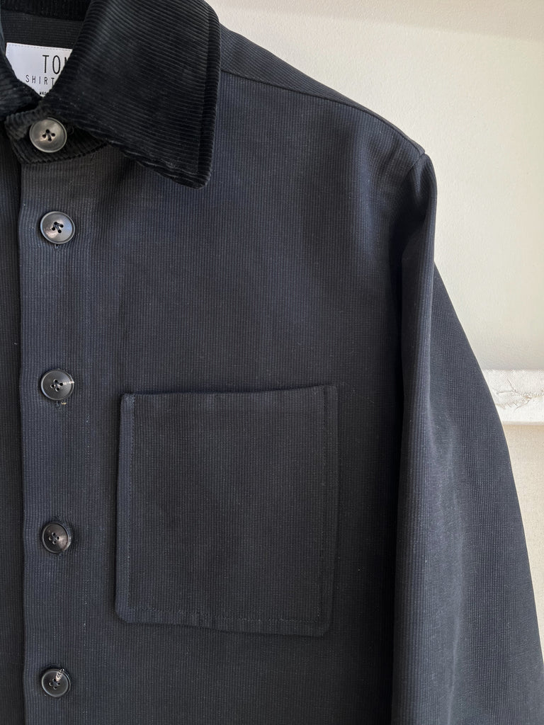 Washed Black Whipcord Chore Coat