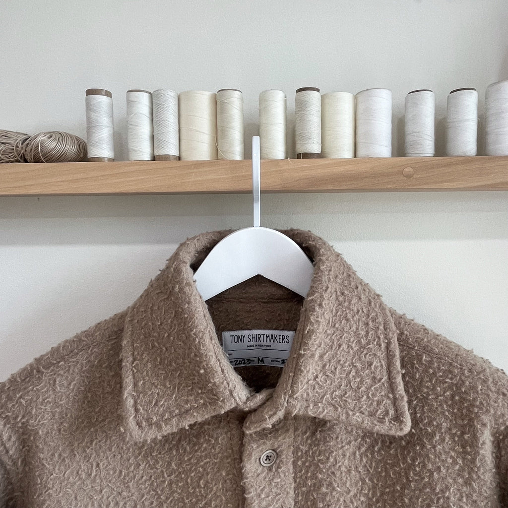 Light Camel Casentino Wool Overshirt