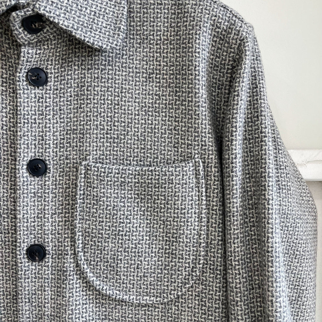 Deadstock Grey Tweed Wool Chore Coat