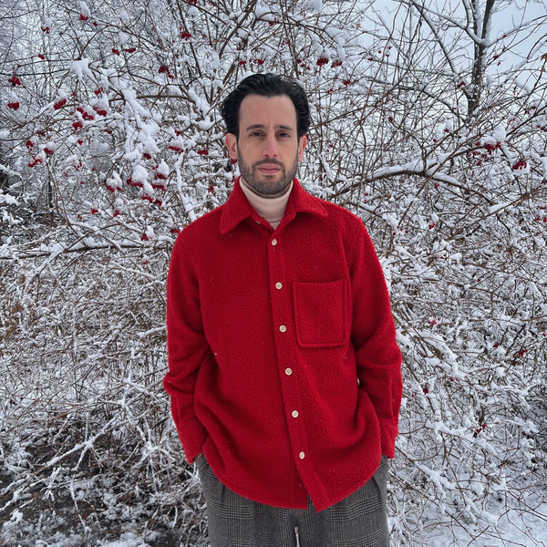 Roma Red Casentino Wool Overshirt – TONY SHIRTMAKERS