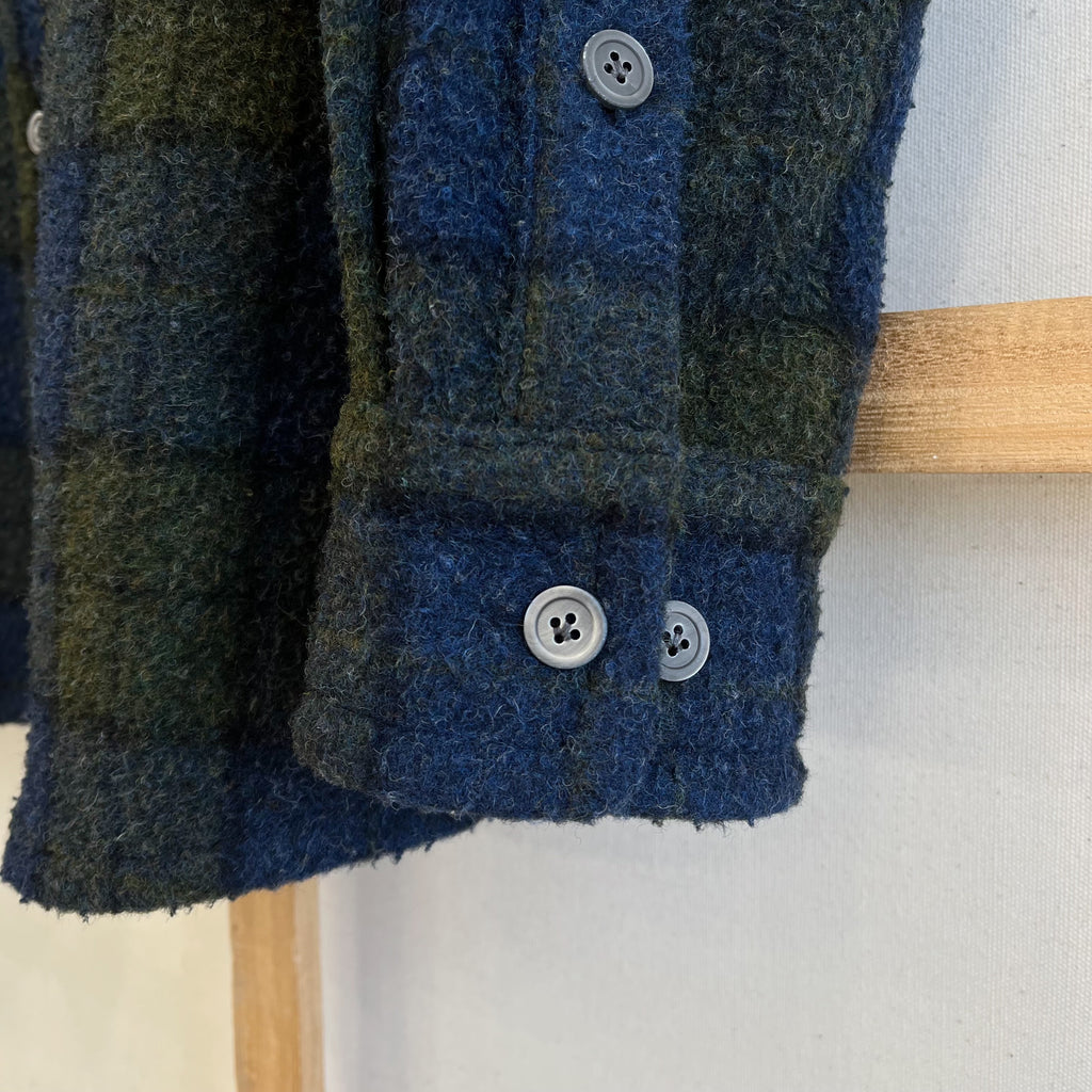 Black Watch Plaid Casentino Wool Overshirt