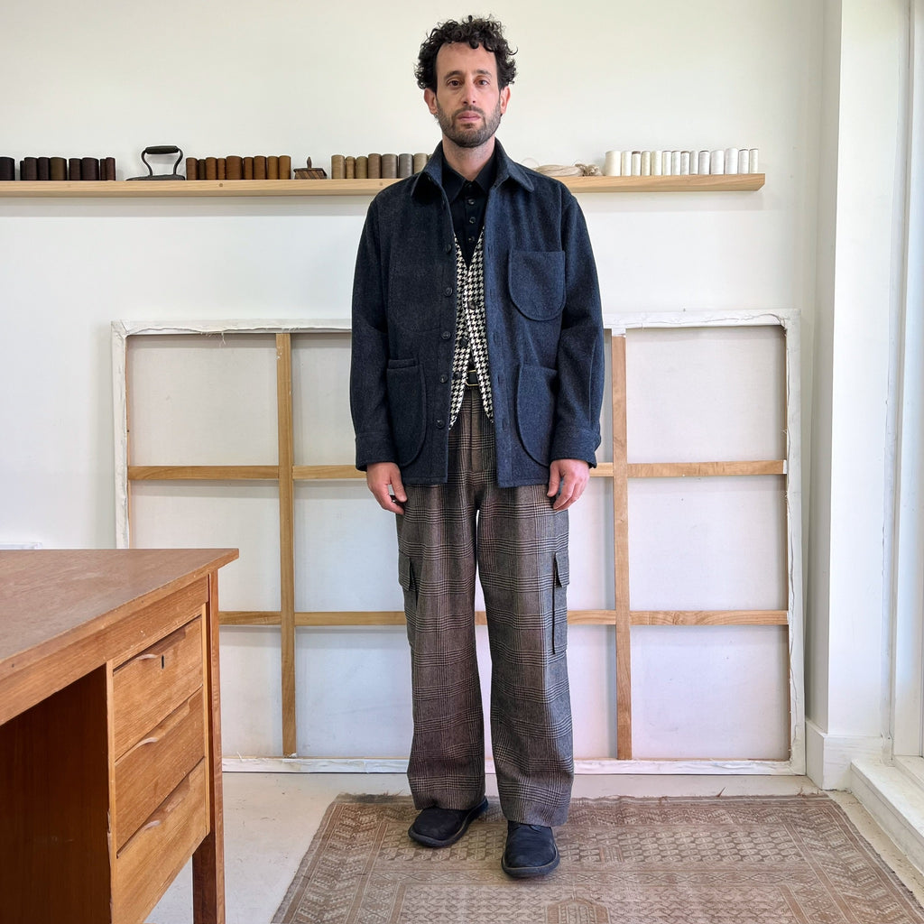 Deadstock Charcoal Melton Wool Chore Coat