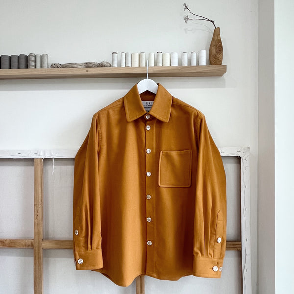 Ochre Moleskin Overshirt – TONY SHIRTMAKERS