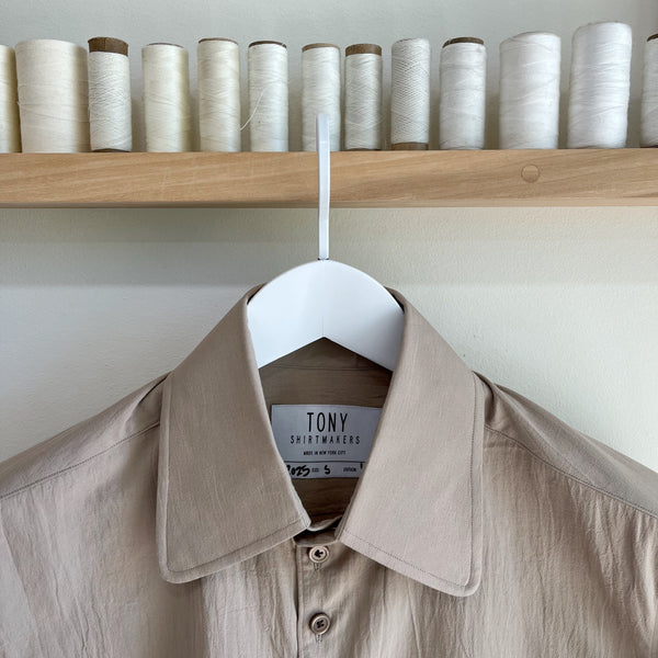 Taupe Laundered Cotton Dress Shirt – TONY SHIRTMAKERS