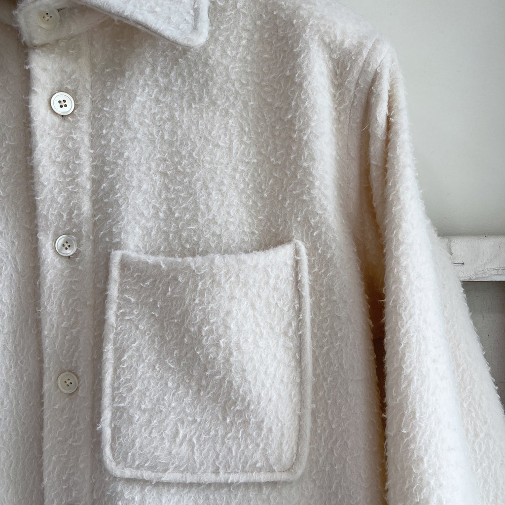Bianco Casentino Wool Overshirt Size XS
