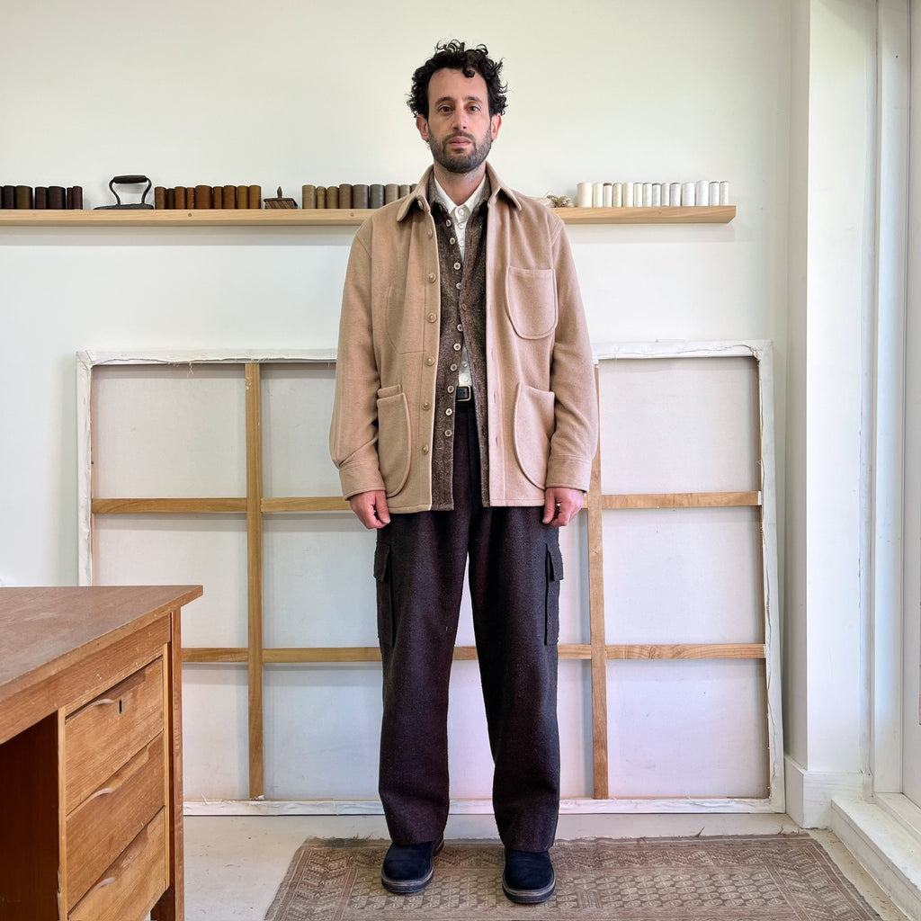 Deadstock Camel Wool Blend Chore Coat
