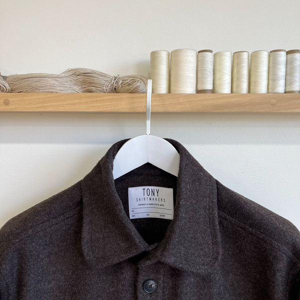 ノーカラージャケット SOIL - SOIL WOOL MELTON NO COLLAR DOUBLE JACKET Deadstock 'Soil' Melton Wool Barn Jacket – TONY SHIRTMAKERS
