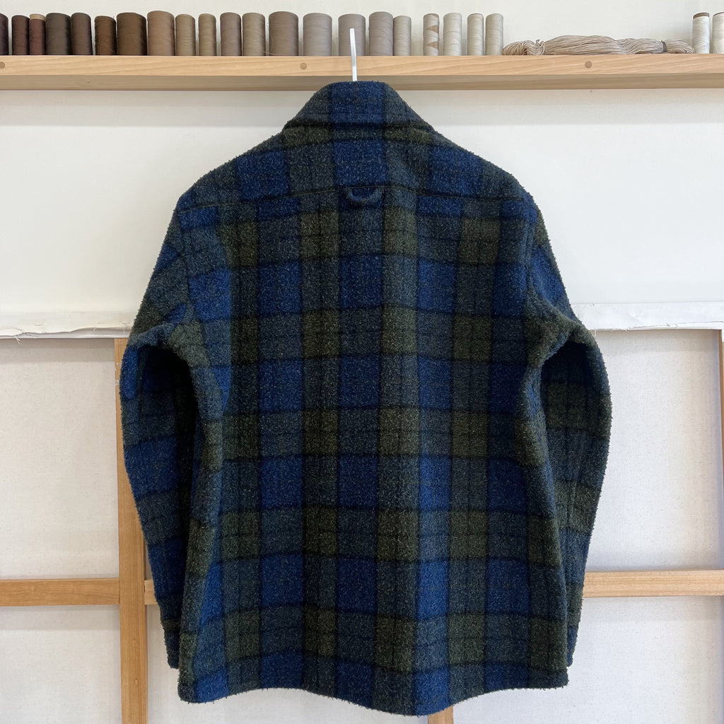Black Watch Plaid Casentino Wool Overshirt