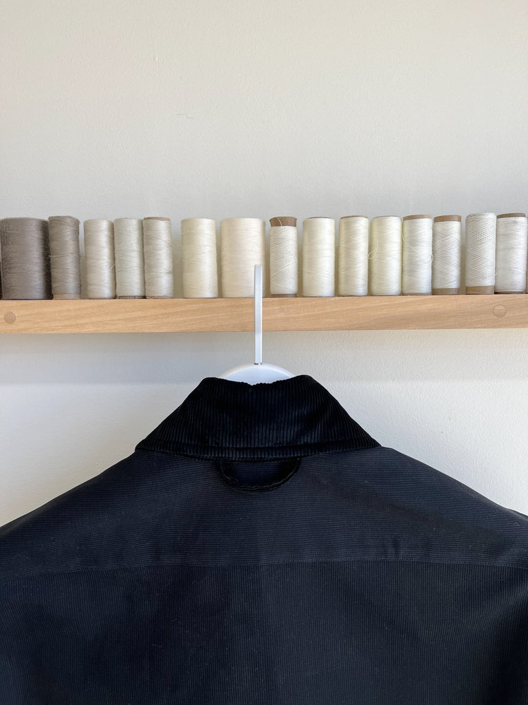 Washed Black Whipcord Chore Coat
