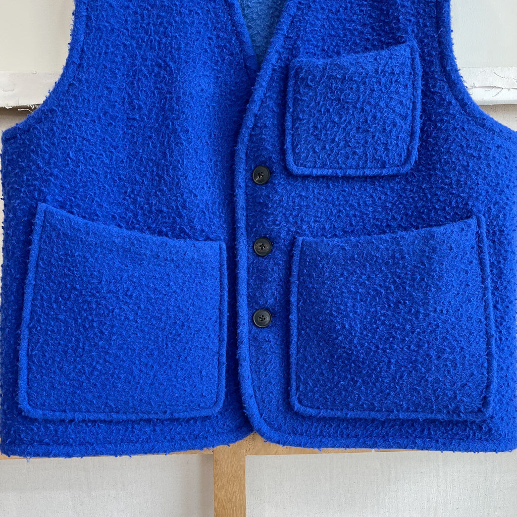 Pervinca/Cina Blue Reversible Casentino Wool Vest