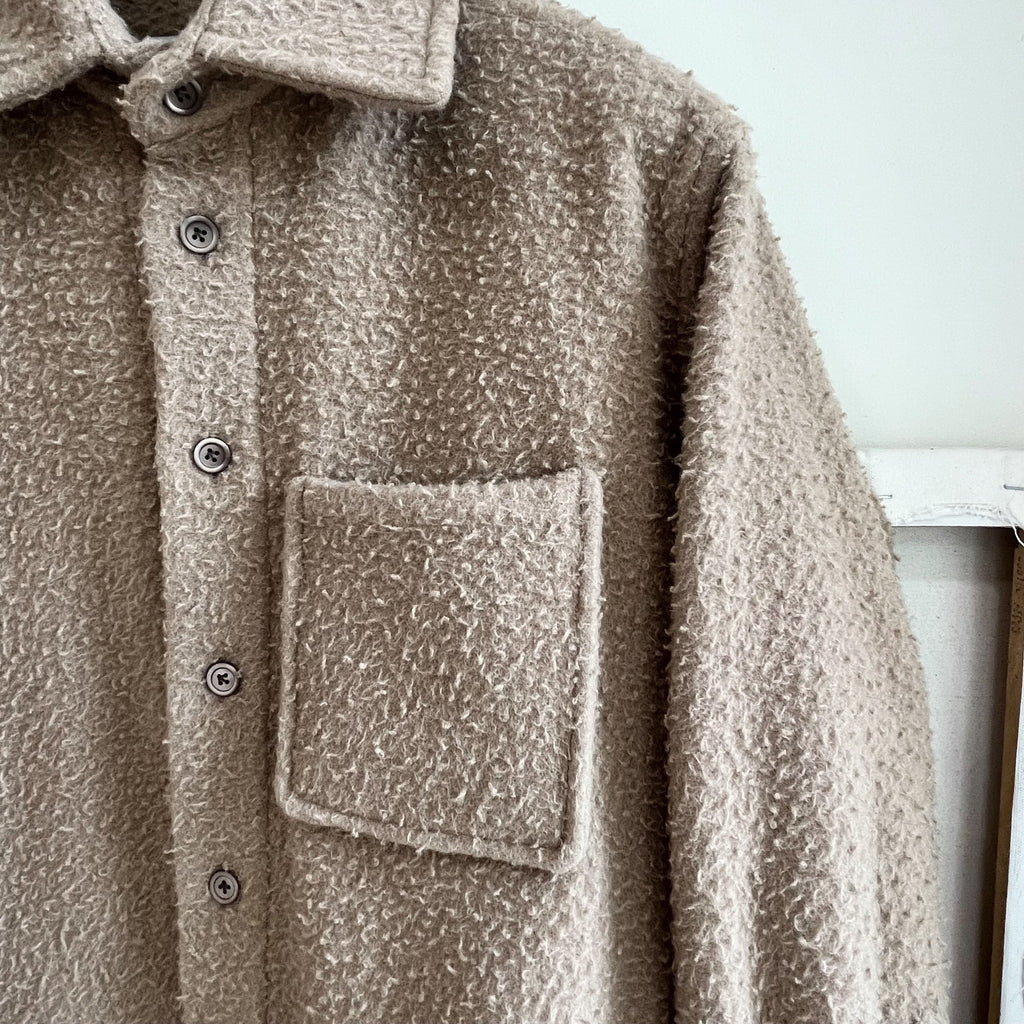 Light Camel Casentino Wool Overshirt
