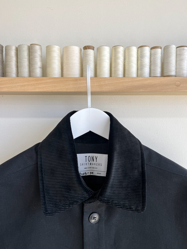 Washed Black Whipcord Chore Coat