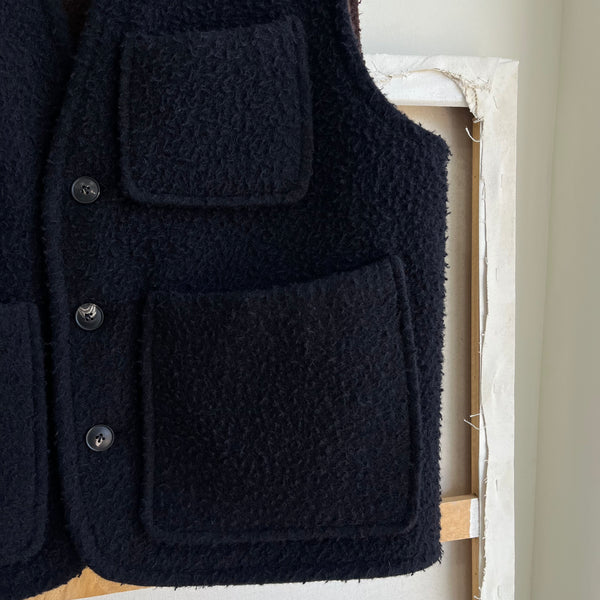 トップス Early 20th Century Black Wool Gilet トップス Early 20th Century Black Wool Gilet Vintage style