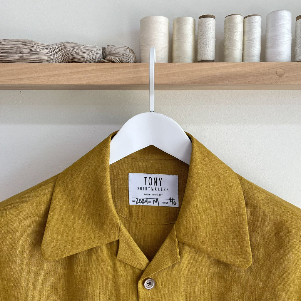 Ochre Linen Camp Shirt