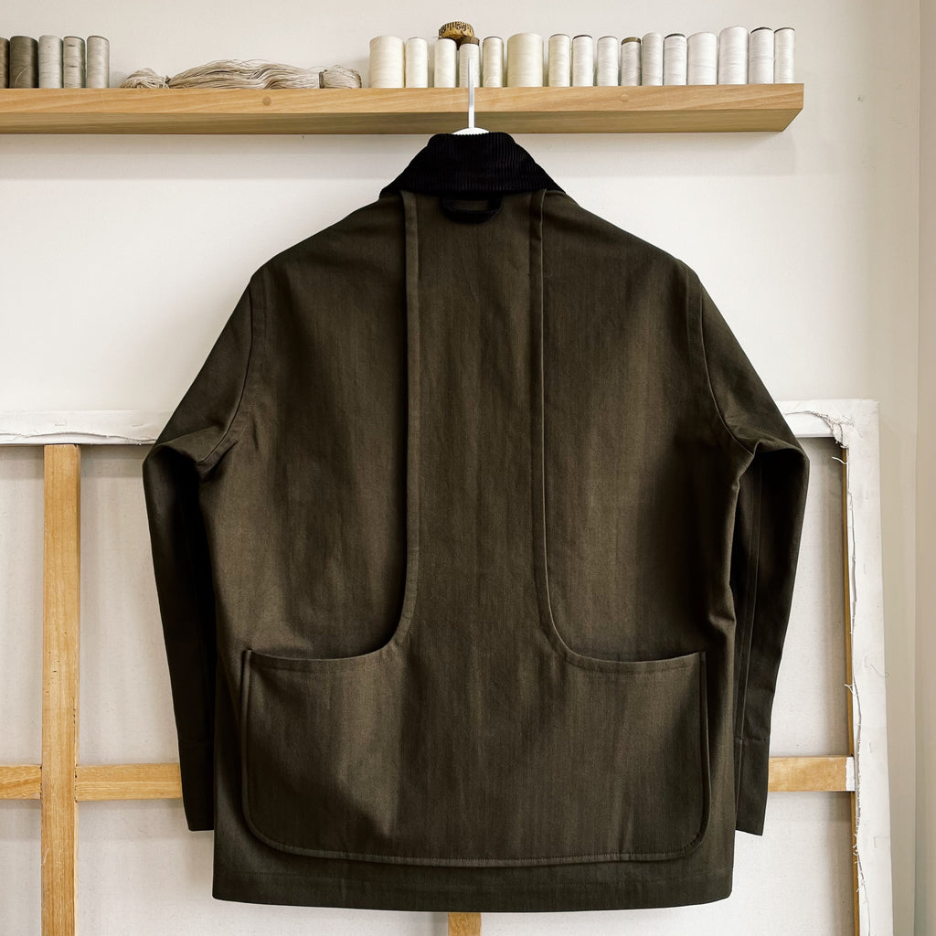 Olive Drab Cotton Herringbone Twill Field Jacket