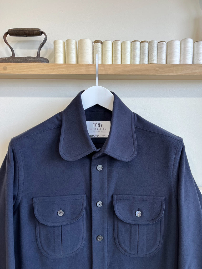 Indigo Moleskin Shirt Jacket
