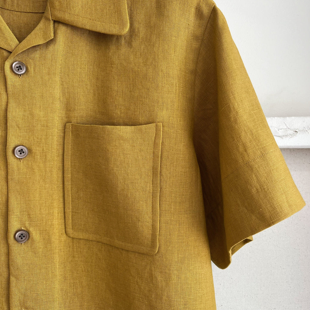 Ochre Linen Camp Shirt