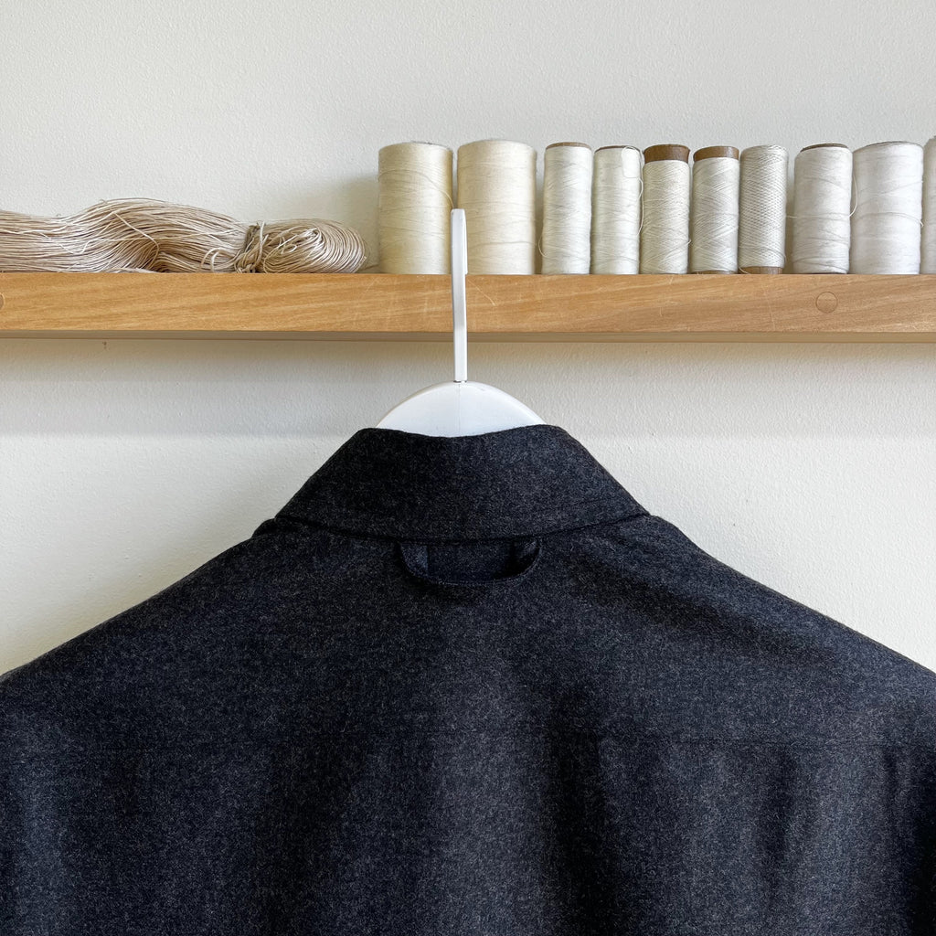 Charcoal Wool Cashmere Overshirt