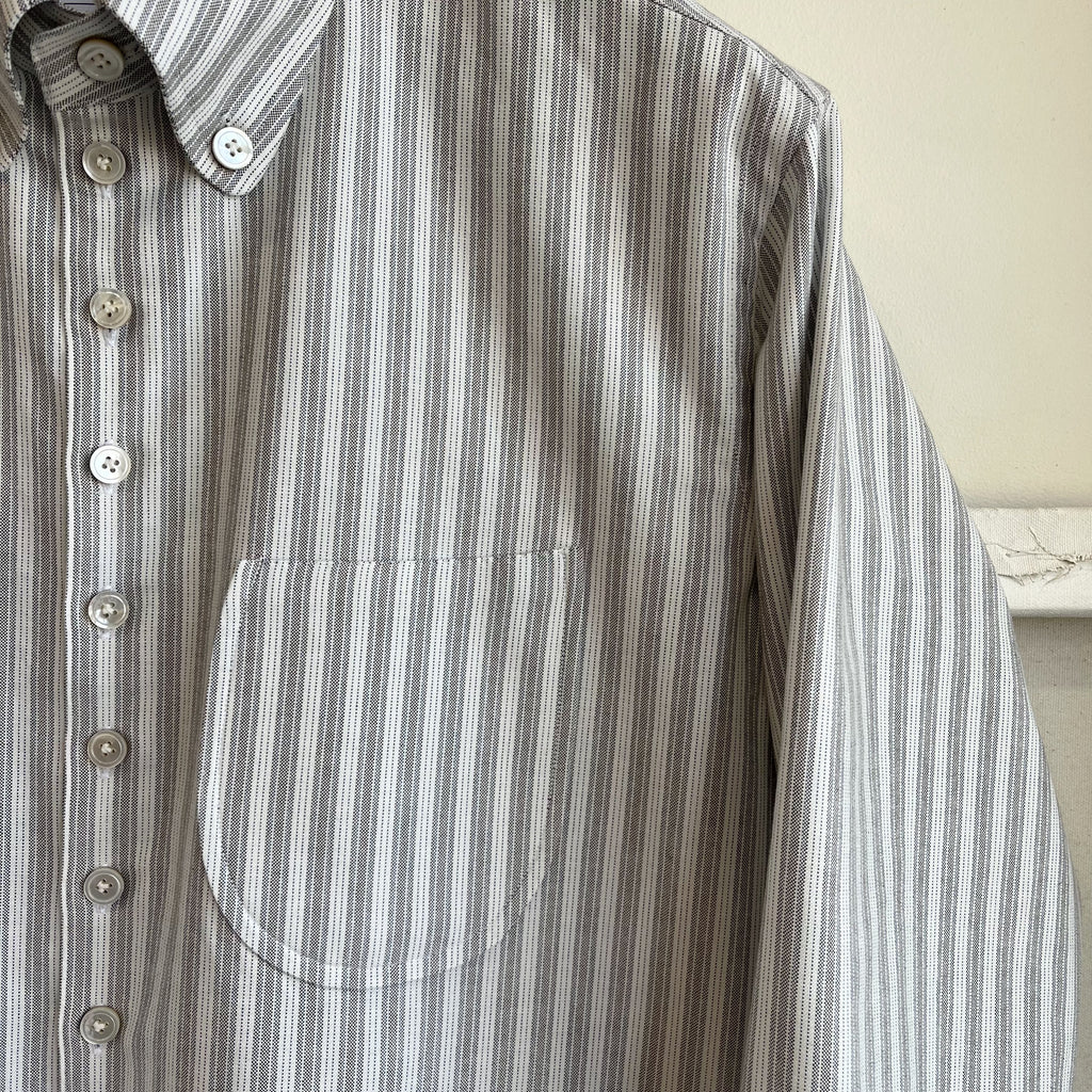 Dead-stock Cotton Oxford Stripe Dress Shirt