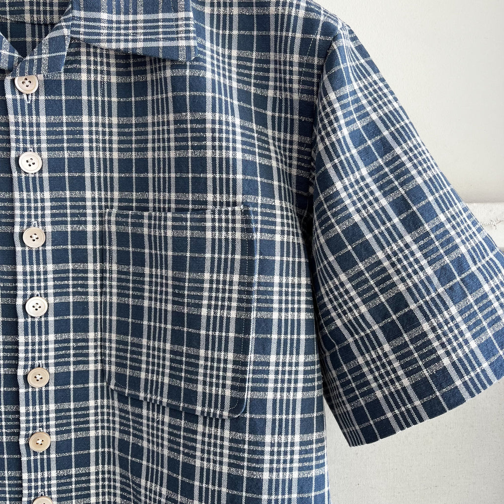 Blue Picnic Plaid Camp Shirt
