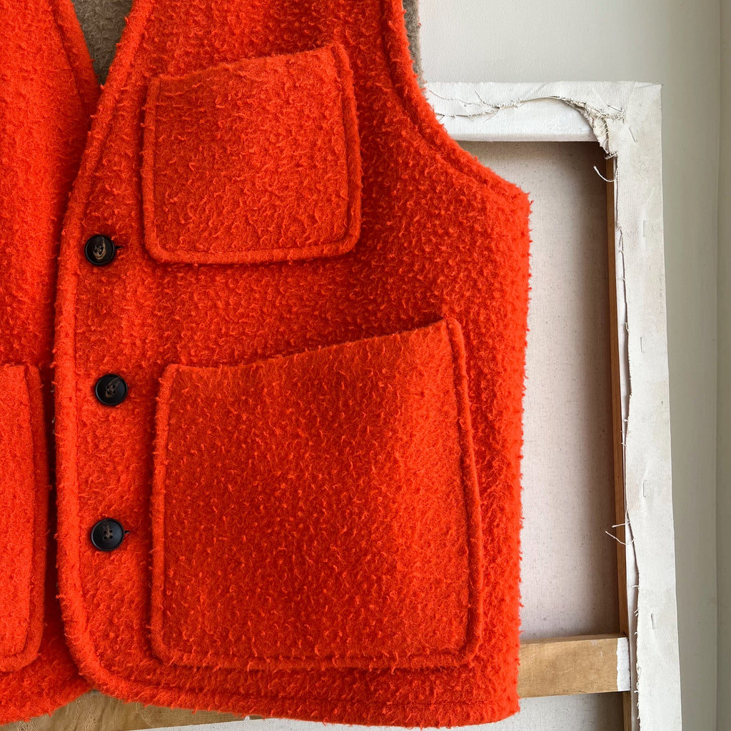 Light Camel / Blaze Orange Reversible Casentino Wool Vest