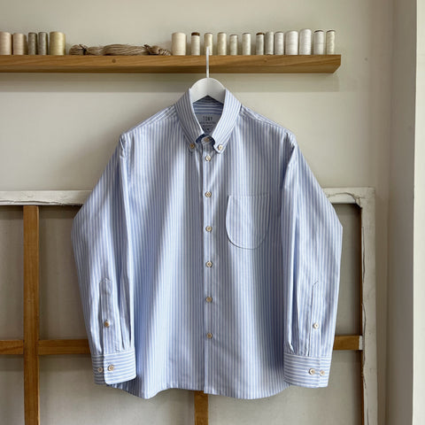 Sky Stripe OCBD Button Down Dress Shirt