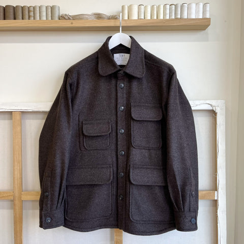 Deadstock 'Soil' Melton Wool Barn Jacket