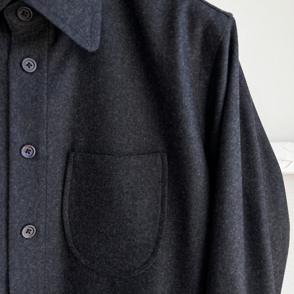 Charcoal Wool Cashmere Overshirt