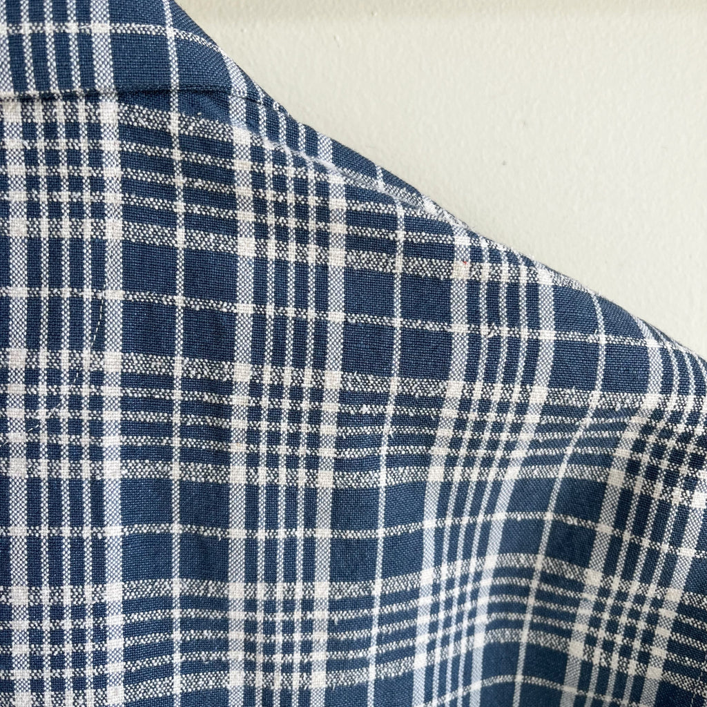 Blue Picnic Plaid Camp Shirt