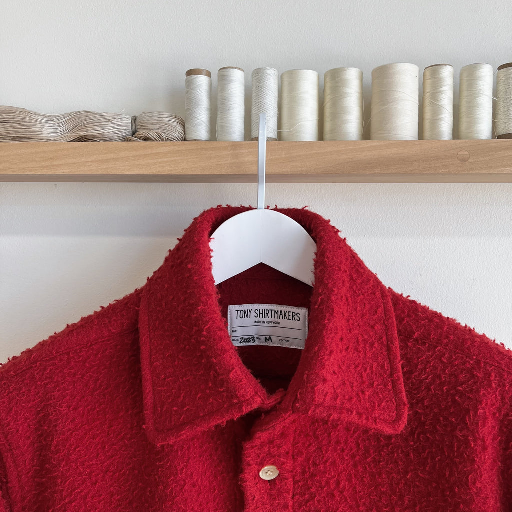 Roma Red Casentino Wool Overshirt