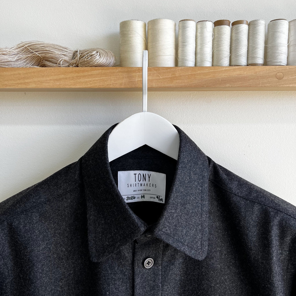 Charcoal Wool Cashmere Overshirt