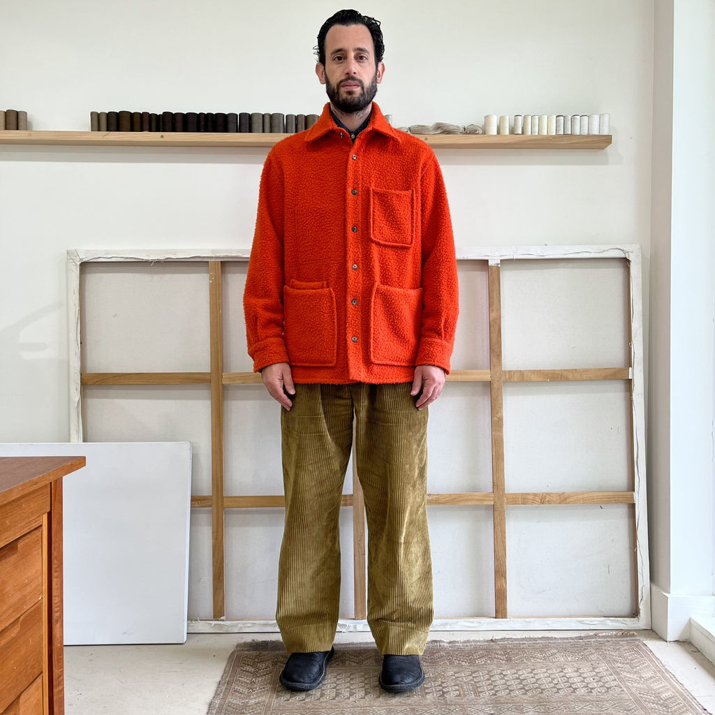 Blaze Orange Casentino Wool Chore Coat