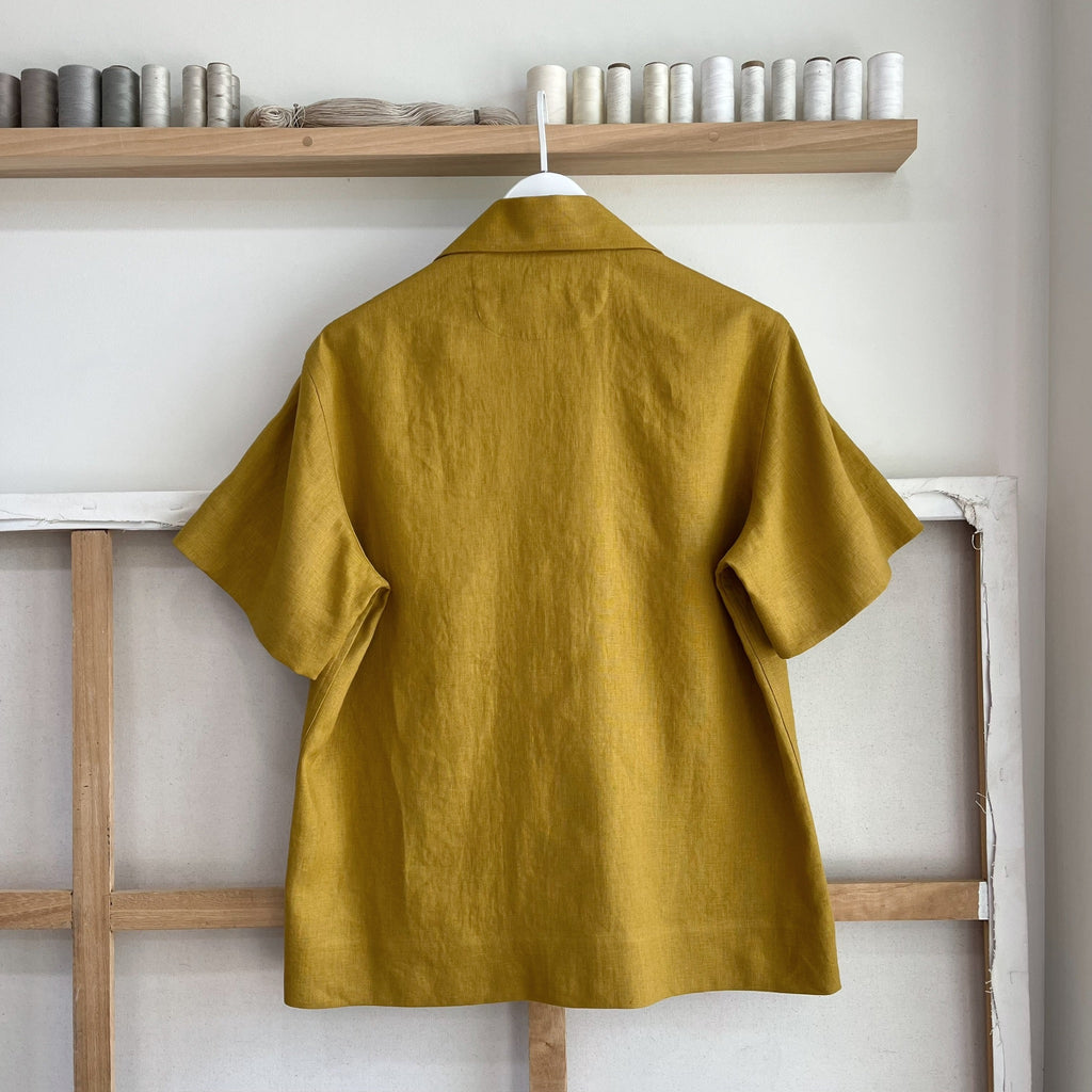 Ochre Linen Camp Shirt