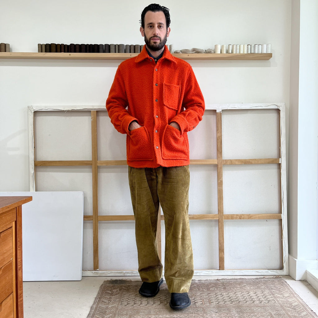 Blaze Orange Casentino Wool Chore Coat