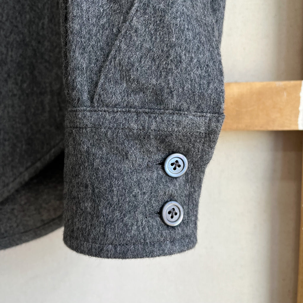 Deadstock Charcoal Cashmere Sawtooth Western Shirt