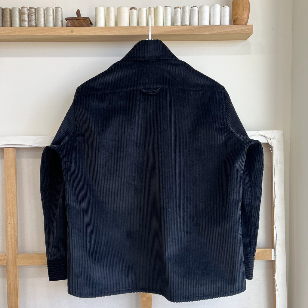 Black Wide Wale Corduroy Overshirt