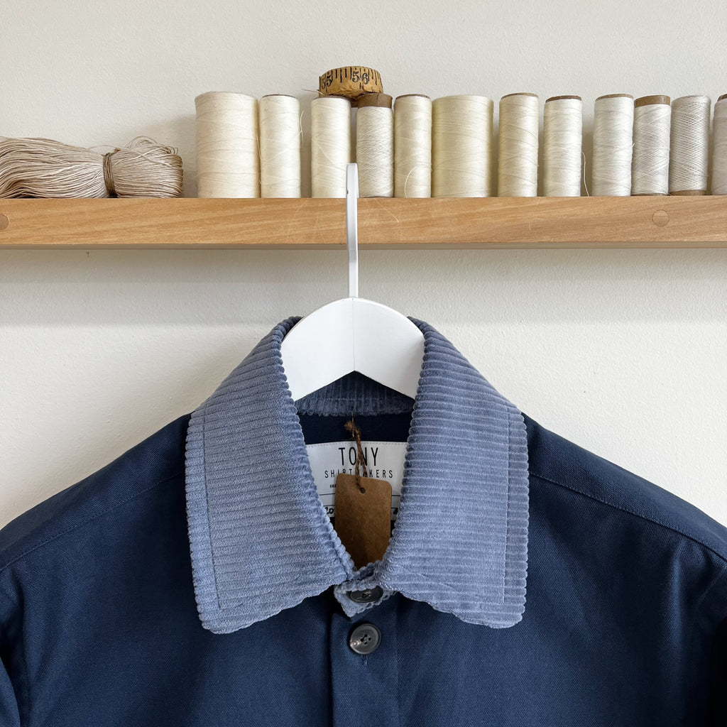 Navy Brushed Canvas Chore Coat