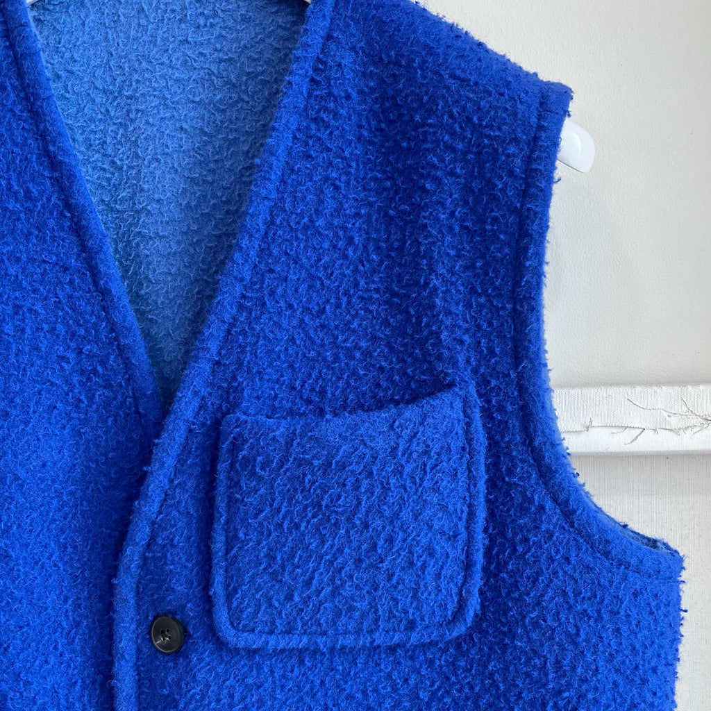 Pervinca/Cina Blue Reversible Casentino Wool Vest