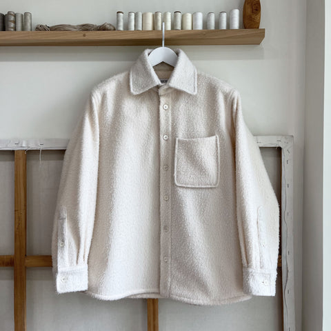 Bianco Casentino Wool Overshirt Size XS