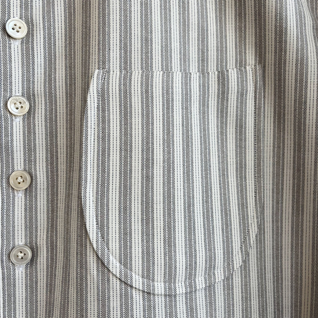 Dead-stock Cotton Oxford Stripe Dress Shirt