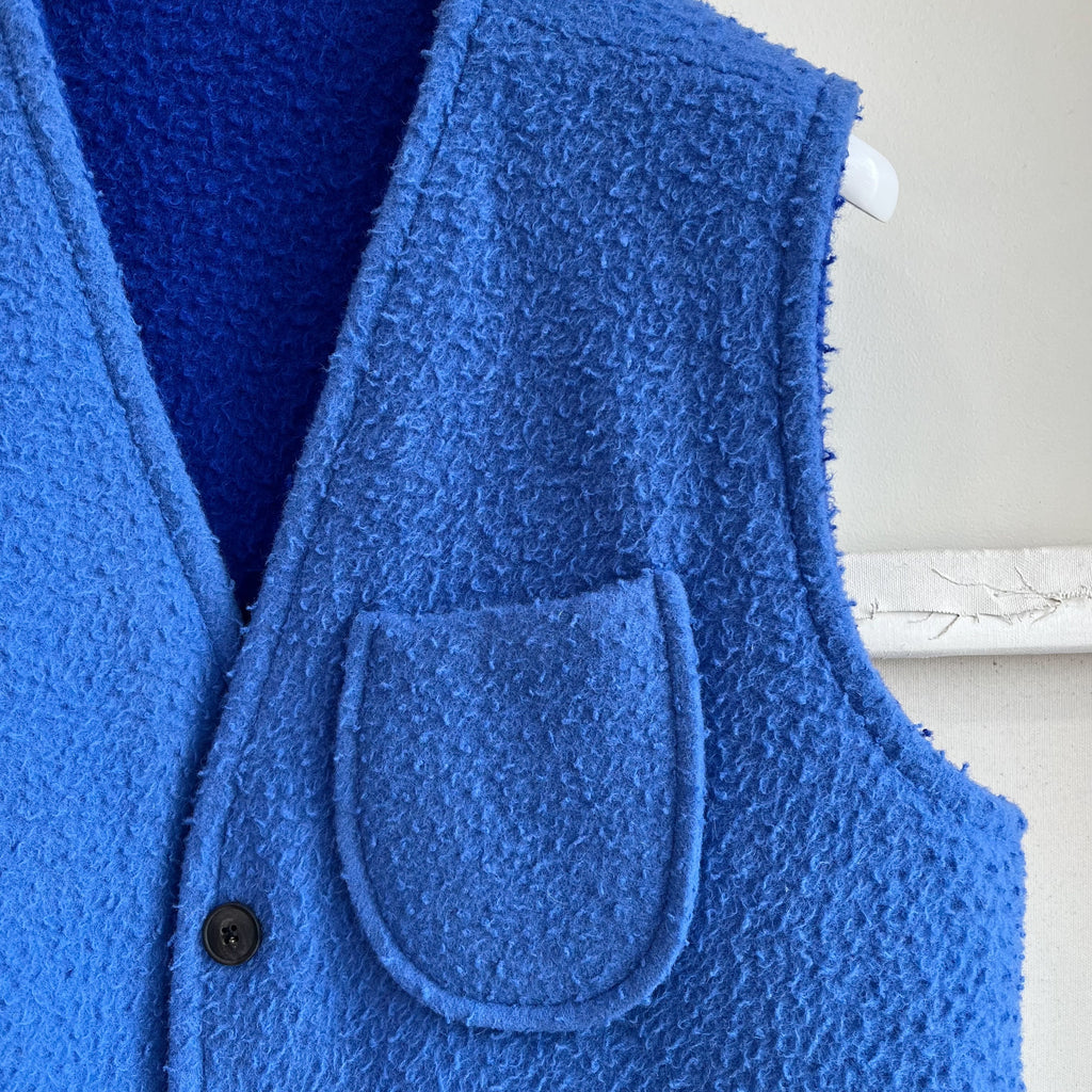 Pervinca/Cina Blue Reversible Casentino Wool Vest