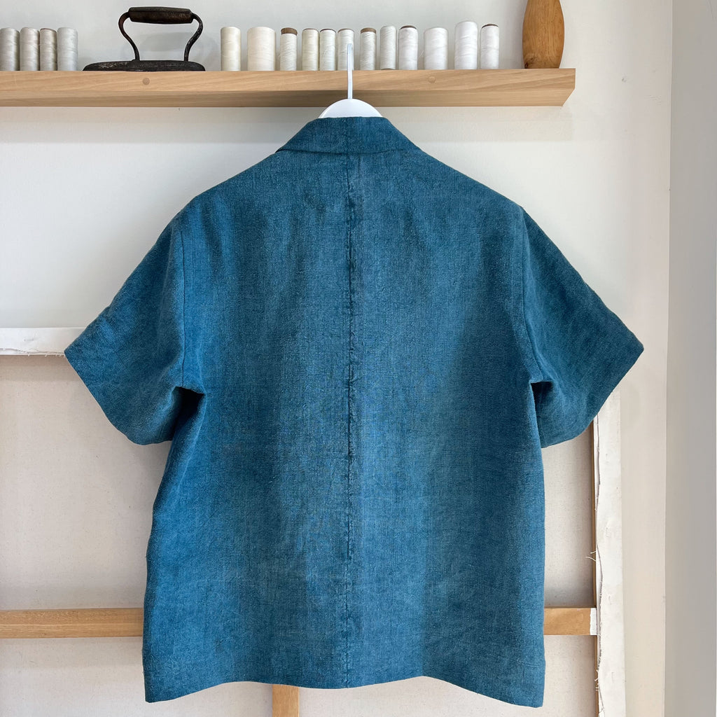 Petrol Antique Linen Chore Camp Shirt