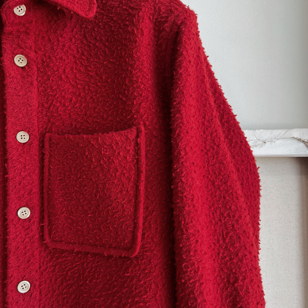 Roma Red Casentino Wool Overshirt