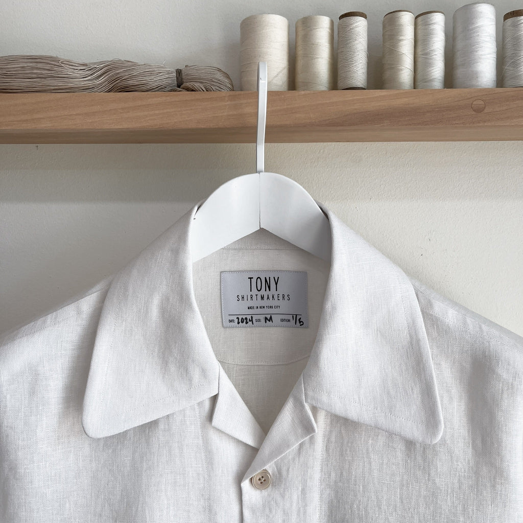 Off White Linen Camp Shirt