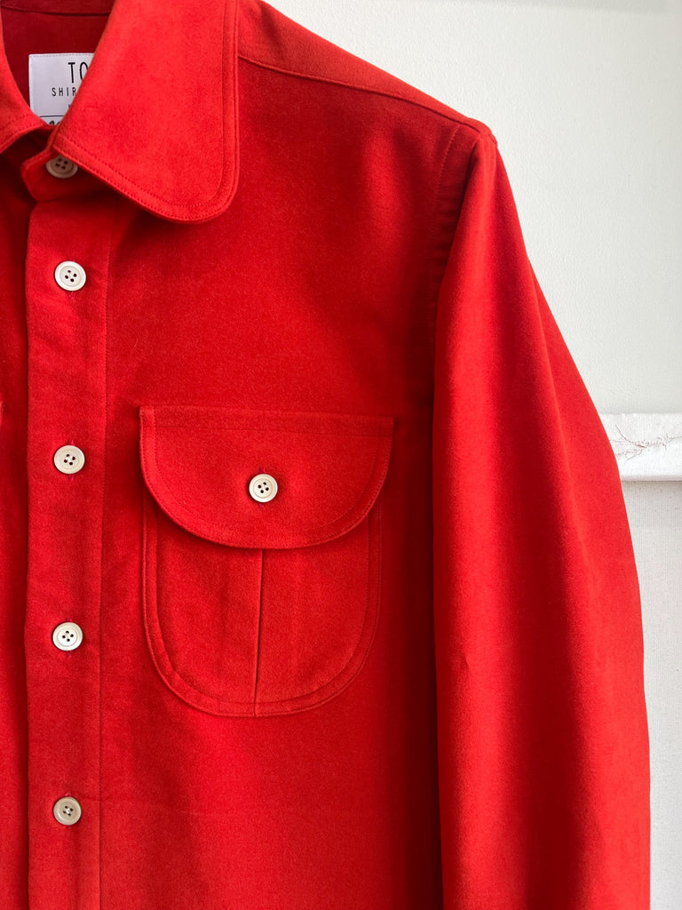 Blaze Red Moleskin Shirt Jacket