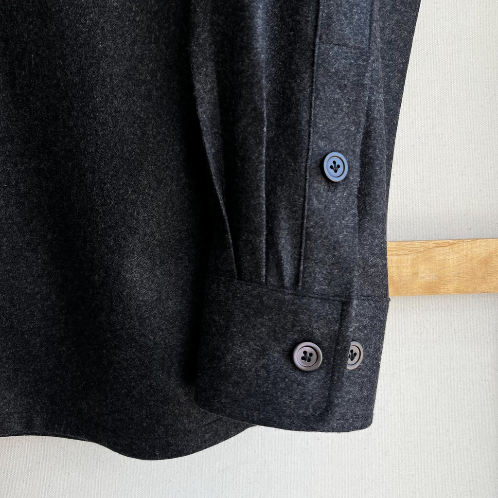 Charcoal Wool Cashmere Overshirt