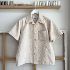 Sand Floral Cotton Jacquard Camp Shirt – TONY SHIRTMAKERS
