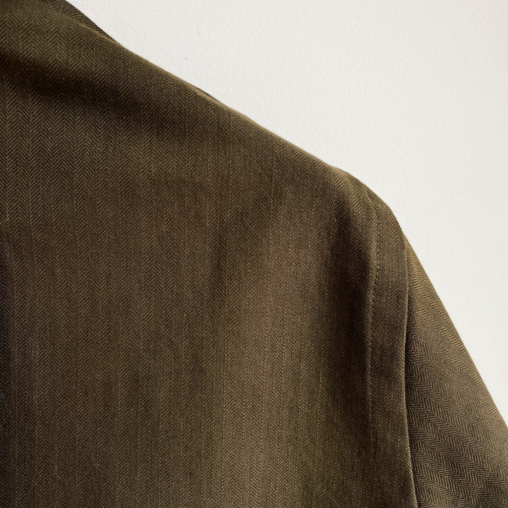 Olive Drab Cotton Herringbone Twill Field Jacket
